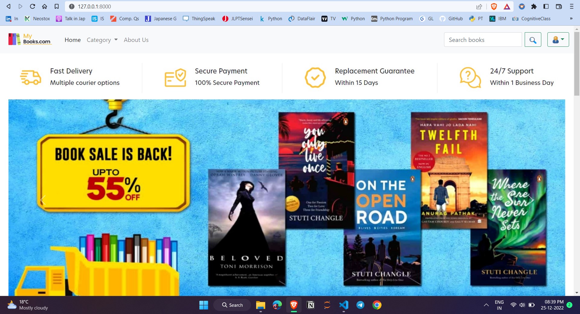 Mybooks ecommerce screenshot